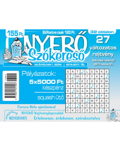 Nyerő Szókereső  2017/01.